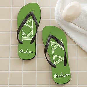 0 Kappa Delta Sorority Personalized Flip Flops - Medium - Adult 8/9