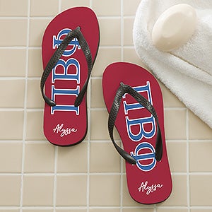 0 Pi Beta Phi Sorority Personalized Flip Flops - Small - Adult 6/7