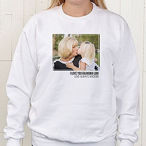 Photo White Crewneck Sweatshirt For Her - Adult X-Large - White