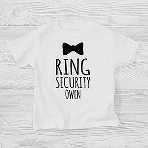 Personalized Ring Bearer Toddler Shirt - Bow Tie