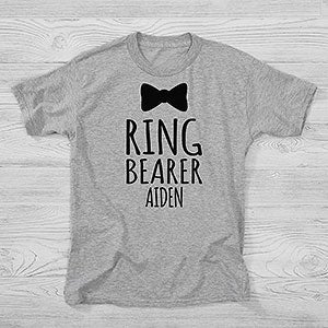 Personalized Ring Bearer Kids Shirt - Bow Tie