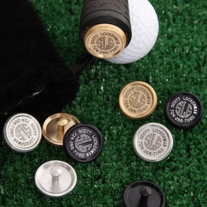 Monogram Personalized Golf Club Markers make great Mens Valentines Day Gifts!