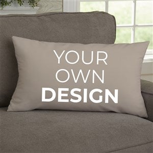 Design Your Own Personalized Lumbar Throw Pillow - Tan