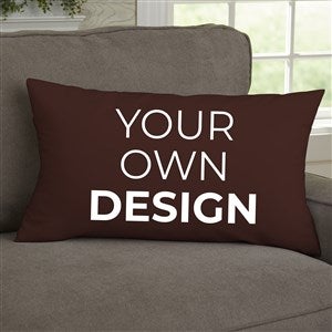 Design Your Own Personalized Lumbar Throw Pillow - Brown