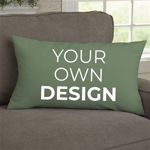 Design Your Own Personalized Lumbar Throw Pillow - Sage Green