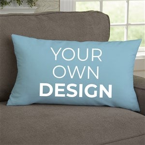 Design Your Own Personalized Lumbar Throw Pillow - Baby Blue