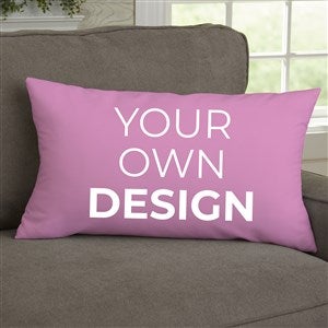 Design Your Own Personalized Lumbar Throw Pillow - Pastel Pink