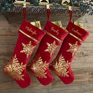 personalized red gold christmas