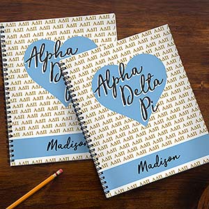 0 Alpha Delta Pi Sorority Personalized Notebooks