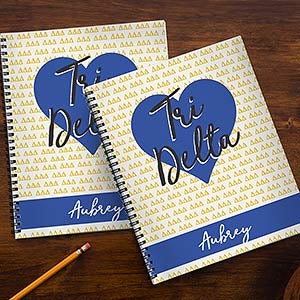 0 Tri Delta Sorority Personalized Notebooks