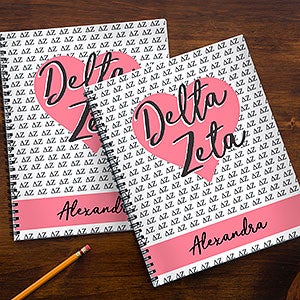 0 Delta Zeta Sorority Personalized Notebooks