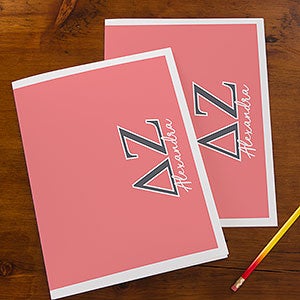 0 Delta Zeta Sorority Personalized Folders