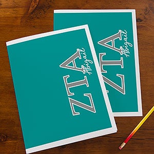 0 Zeta Tau Alpha Sorority Personalized Folders