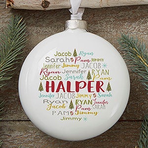 Whimsical Winter Photo Family Personalized Deluxe Ornament