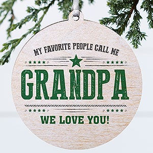 My Favorite People Personalized Ornament - 1 Sided Wood