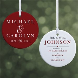 Personalized Wedding Ornament - All About The Big Day - Small