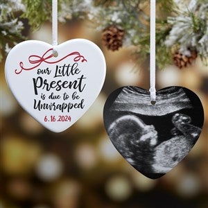 Our Little Present Personalized Expecting Ornament- 3.25" Glossy - 2 Sided - #21718-2S