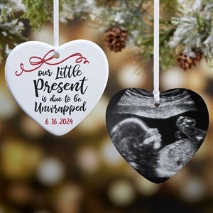 Our Little Present Expecting Photo Ornament