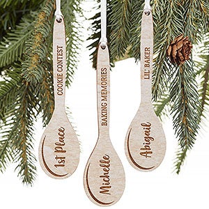 Best Chef Personalized Wooden Spoon Ornament- Whitewash - #21722-W