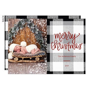 Buffalo Check Christmas Card - Set of 15