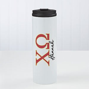 0 Chi Omega Sorority Personalized Travel Tumbler