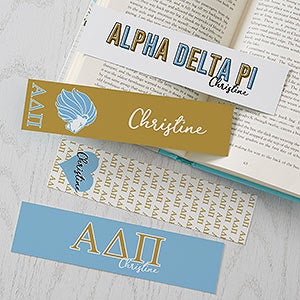 0 Alpha Delta Pi Personalized Bookmarks - Set of 4