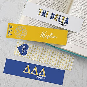 0 Tri Delta Personalized Bookmarks - Set of 4