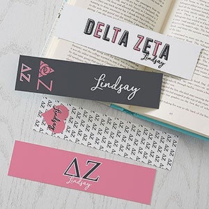 0 Delta Zeta Personalized Bookmarks - Set of 4