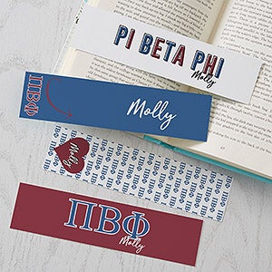 0 Pi Beta Phi Personalized Bookmarks - Set of 4