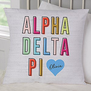 0 Alpha Delta Pi Personalized Large Throw Pillow