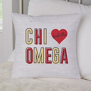 0 Chi Omega Personalized Small Throw Pillow