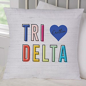 0 Tri Delta Personalized Large Throw Pillow