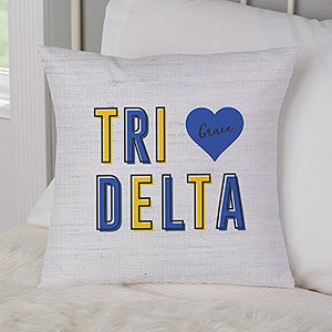 0 Tri Delta Personalized Small Throw Pillow