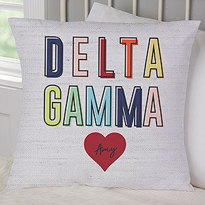 0 Delta Gamma Personalized Large Throw Pillow