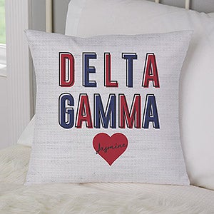 0 Delta Gamma Personalized Small Throw Pillow