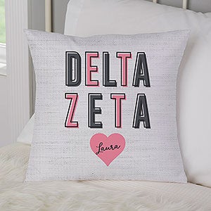 0 Delta Zeta Personalized Small Throw Pillow