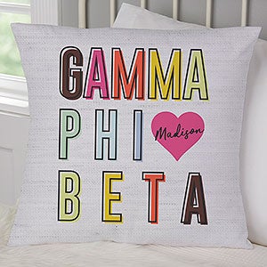 0 Gamma Phi Beta Personalized Large Throw Pillow
