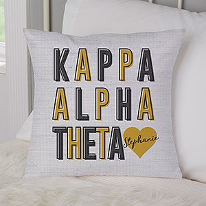 0 Kappa Alpha Theta Personalized Small Throw Pillow