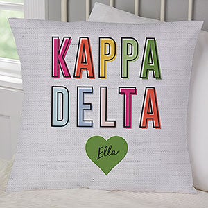 0 Kappa Delta Personalized Large Throw Pillow