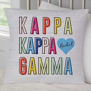 0 Kappa Kappa Gamma Personalized Large Throw Pillow