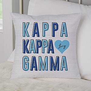0 Kappa Kappa Gamma Personalized Small Throw Pillow