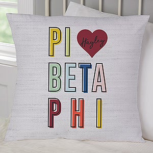 0 Pi Beta Phi Personalized Large Throw Pillow
