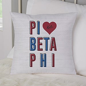0 Pi Beta Phi Personalized Small Throw Pillow