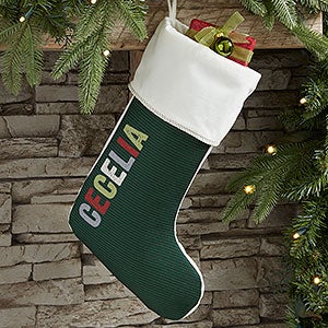 All Mine Personalized Ivory Christmas Stockings