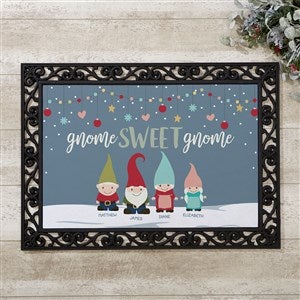 Gnome Family 18x27 Personalized Doormat