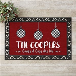Farmhouse Christmas 20x35 Personalized Doormat