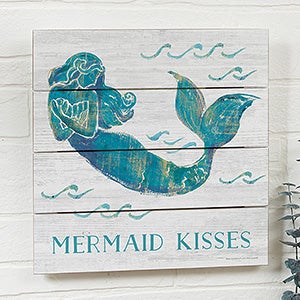 12x12 Mermaid Personalized Wooden Shiplap Sign