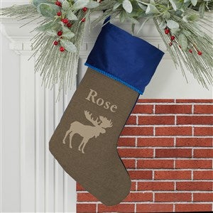 Outdoorsmen Personalized Blue Christmas Stockings