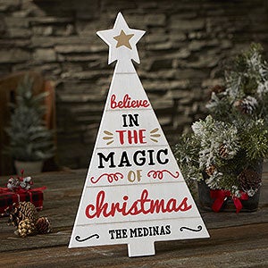 Farmhouse Magic of Christmas Personalized Wood Tree