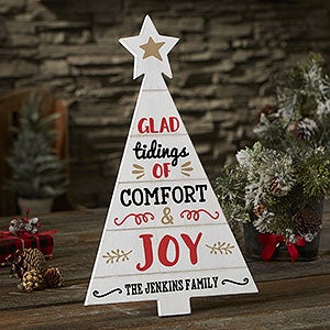 Farmhouse Comfort & Joy Personalized Wood Tree